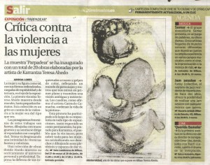 Por su obra Maternidad de la Exposición Parpadear