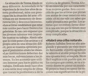Extracto de El arte, profesión de alto riesgo en El Correo